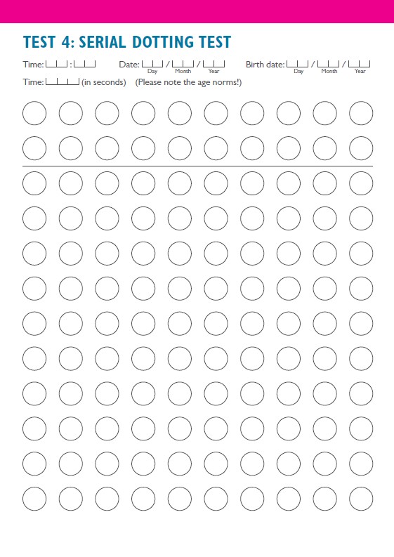 PSE Test 4: serial dotting test