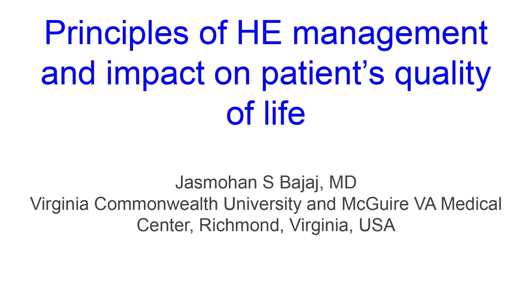 Principles of HE management and impact on patient`s quality of life